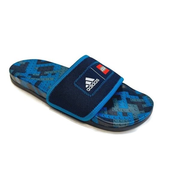 adidas Other - Adidas x LEGO Adilette Comfort Sandal Beach Slides Mens 8 Womens 9 GW0823 Blue